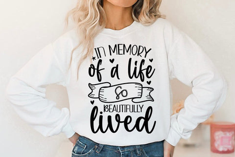 In memory of a life so beautifully lived, Memorial Quote SVG SVG FiveStarCrafting 