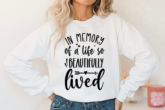 In memory of a life so beautifully lived, Memorial Quote SVG SVG FiveStarCrafting 