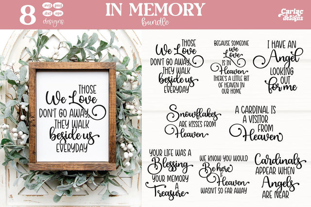 In Memory of SVG Bundle | Remembrance SVG Bundle SVG Carla C Designs 