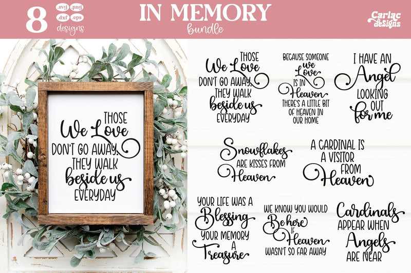 In Memory of SVG Bundle | Remembrance SVG Bundle SVG Carla C Designs 