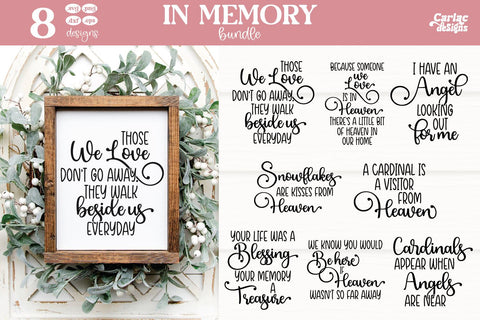 In Memory of SVG Bundle | Remembrance SVG Bundle SVG Carla C Designs 