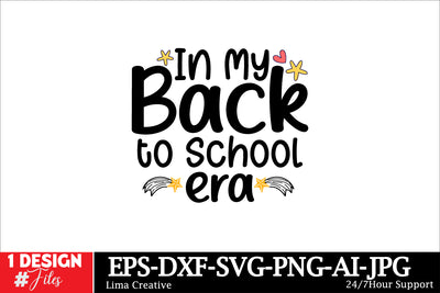 In My Back To School Era T-shirt Design, Welcome Back To School , Back To School SVG Cut File, Back To School Sublimation PNG SVG Insomnia Std 