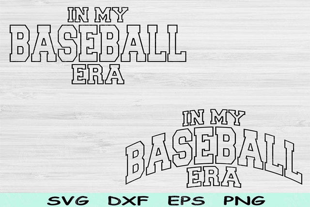 In My Baseball Era Svg Dxf Cut Files, Baseball Svg, Sports Svg Files For Cricut, Baseball Png Wave Block Text Sublimation Digital Designs SVG TiffsCraftyCreations 