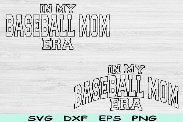 In My Baseball Mom Era Svg Png Cut Files, Baseball Mom Svg, Baseball Svg Files For Cricut, Sports Svg Wave Text Sublimation Digital Design SVG TiffsCraftyCreations 