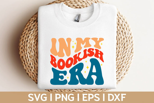 in my bookish era librarian groovy retro svg png sublimation cricut cut file SVG Fauz 