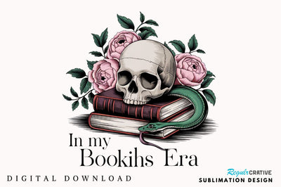 In My Bookish Era PNG, Funny Book Lover Sublimation Design Sublimation Regulrcrative 