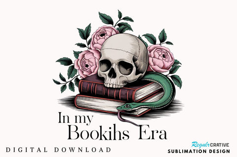 In My Bookish Era PNG, Funny Book Lover Sublimation Design Sublimation Regulrcrative 