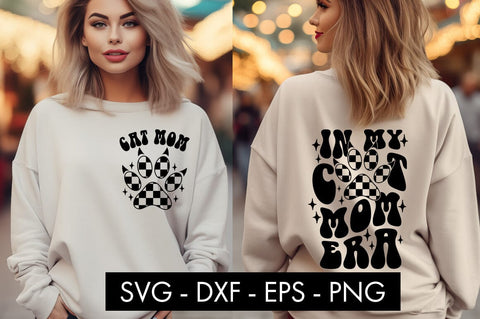 In My Cat Mom Era Checkered Paw SVG Cut File PNG SVG Freeling Design House 