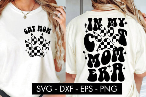 In My Cat Mom Era Checkered Paw SVG Cut File PNG SVG Freeling Design House 