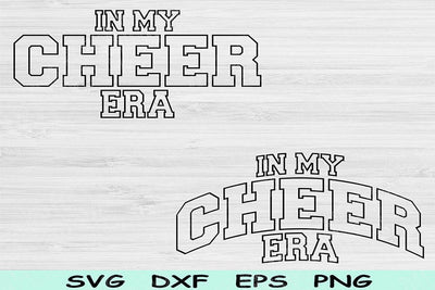 In My Cheer Era Svg Png Cut File, Cheer Svg, Cheer Leader Svg Files For Cricut, Cheer Leading Svg Wave Block Text Sublimation Digital Design SVG TiffsCraftyCreations 