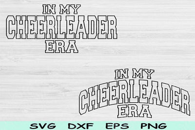 In My Cheerleader Era Svg Dxf Png Cut Files, Cheerleader Svg, Cheer Leading Svg Files For Cricut Wave Block Text Sublimation Digital Designs SVG TiffsCraftyCreations 