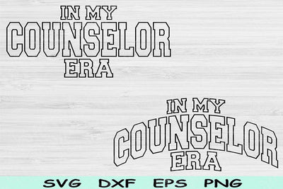 In My Counselor Era Svg Dxf Png Cut Files, Counselor Svg, Guidance Counselor Svg Files For Cricut Wave Block Text Sublimation Digital Design SVG TiffsCraftyCreations 