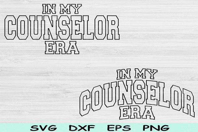 In My Counselor Era Svg Dxf Png Cut Files, Counselor Svg, Guidance Counselor Svg Files For Cricut Wave Block Text Sublimation Digital Design SVG TiffsCraftyCreations 