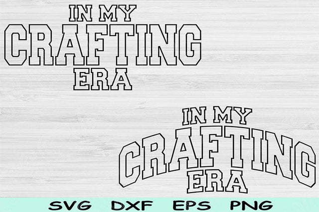 In My Crafting Era Svg Dxf Png Cut Files, Crafting Svg, Craft Svg Files For Cricut, Groovy Retro Wave Text Sublimation Digital Designs SVG TiffsCraftyCreations 