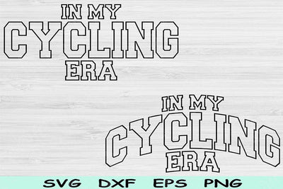 In My Cycling Era Svg Dxf Png Cut Files, Cycling Svg, Biking Svg Files For Cricut, Bike Svg Wave Block Text Sublimation Digital Designs SVG TiffsCraftyCreations 