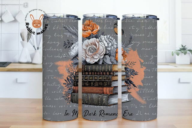 In My Dark Romance Era Tumbler Wrap PNG, Dark Romance 20oz Tumbler Sublimation Template Sublimation Rabbitmakies 