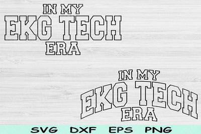In My EKG Tech Era Svg Dxf Png Cut Files, EKG Tech Svg, Cardiology Svg Files For Cricut, Heart Tech Svg Wave Text Sublimation Digital Design SVG TiffsCraftyCreations 