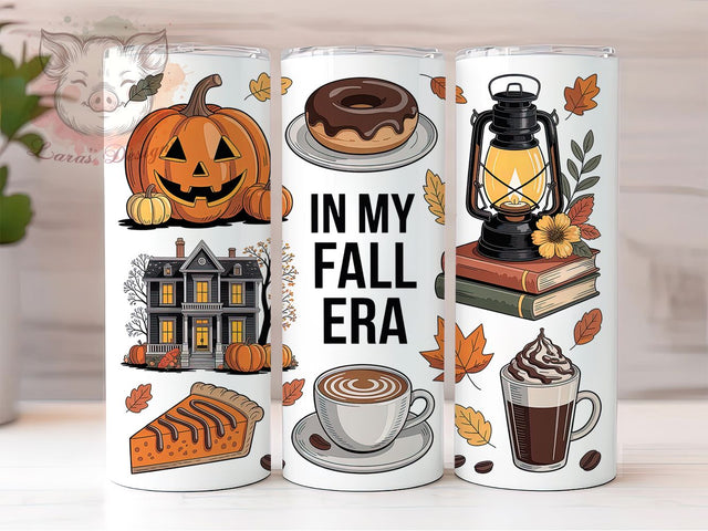 In My Fall Era Pumpkin Tumbler Wrap, Fall Tumbler Wrap, 20oz Skinny Tumbler, Pumpkin Spice Tumbler, Sublimation Download, Trendy Fall Tumbler, Autumn Coffee Png Sublimation Lara' s Designs 