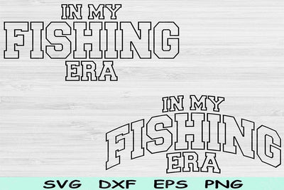 In My Fishing Era Svg Dxf Png Cut Files, Fishing Svg, Fisherman Svg Files For Cricut, Fish Svg Wave Block Text Sublimation Digital Designs SVG TiffsCraftyCreations 