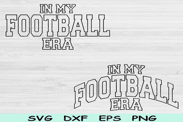 In My Football Era Svg Dxf Png Cut Files, Football Svg, Football Mom Svg Files For Cricut, Football Png Wave Text Sublimation Digital Design SVG TiffsCraftyCreations 