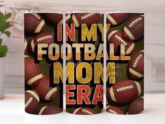 In My Mom Era Football Tumbler Wrap, Football Mom Tumbler, 20oz Tumbler Sublimation, Game Day Tumbler Wrap, Trendy Sports Mom Cup, Printable Football Mama, Era Tour Tumbler Design Sublimation Lara' s Designs 