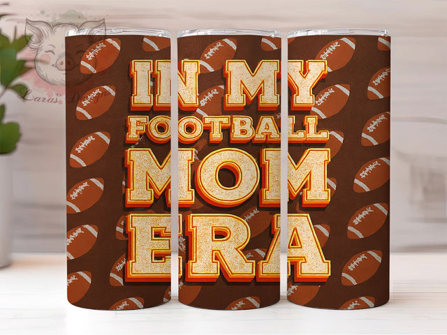 In My Mom Era Football Tumbler Wrap, Football Mom Tumbler, 20oz Tumbler Sublimation, Game Day Tumbler Wrap, Trendy Sports Mom Cup, Printable Football Mama, Era Tour Tumbler Design Sublimation Lara' s Designs 