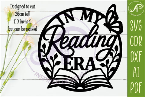 In My Reading Era SVG | Book Lover Wall Sign Laser Cut File SVG APInspireddesigns 