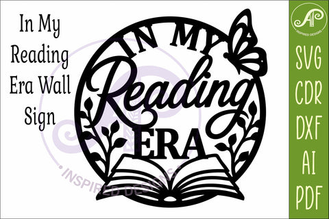 In My Reading Era SVG | Book Lover Wall Sign Laser Cut File SVG APInspireddesigns 