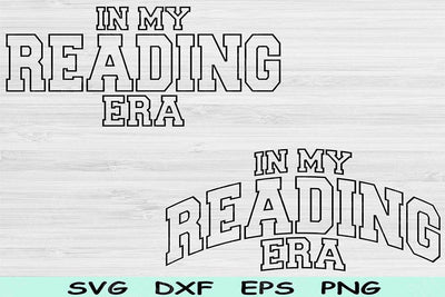 In My Reading Era Svg Dxf Png Cut Files, Reading Svg, Book Lover Svg Files For Cricut, Book Svg Wave Block Text Sublimation Digital Designs SVG TiffsCraftyCreations 