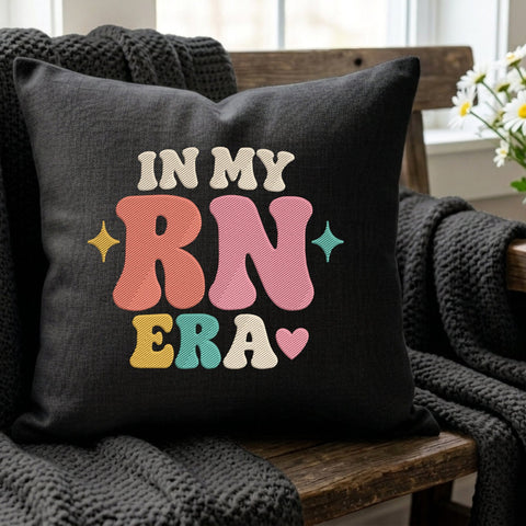 In My RN Era Embroidery Design – Registered Nurse Retro Typography Machine Embroidery File Embroidery/Applique DESIGNS PatternFeed8 