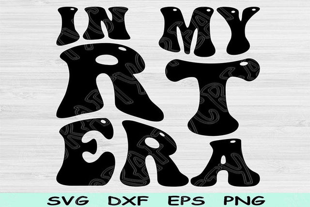 In My RT Era Svg Dxf Png Cut Files, RT Svg, Respiratory Therapist Svg Files For Cricut, Groovy Retro Wavy Text Sublimation Digital Designs SVG TiffsCraftyCreations 