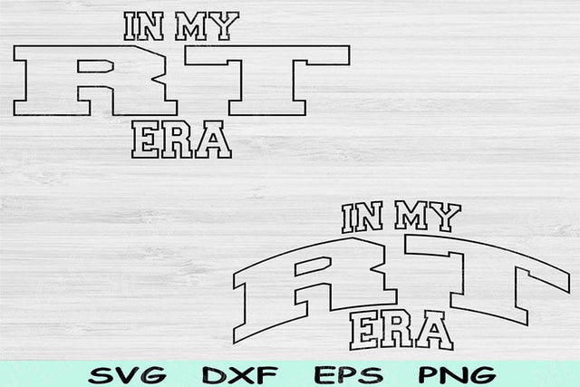 In My RT Era Svg Dxf Png Cut Files, RT Svg, Respiratory Therapist Svg Files For Cricut, Therapist Svg Wave Text Sublimation Digital Designs SVG TiffsCraftyCreations 