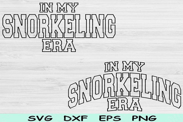 In My Snorkeling Era Svg Png Cut Files, Snorkeling Svg, Snorkel Svg Files For Cricut, Ocen Svg Wave Block Text Sublimation Digital Designs SVG TiffsCraftyCreations 