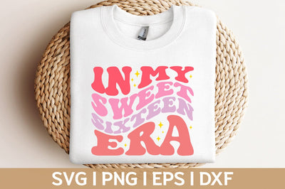 in my sweet sixteen era groovy svg png SVG Fauz 