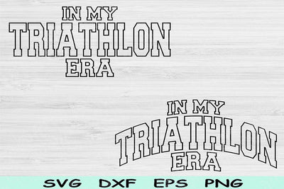 In My Triathlon Era Svg Dxf Png Cut Files, Triathlon Svg, Running Svg Files For Cricut, Swimming Svg Wave Text Sublimation Digital Designs SVG TiffsCraftyCreations 