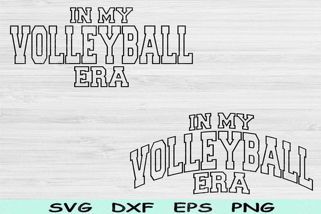 In My Volleyball Era Svg Dxf Png Cut Files, Volleyball Svg, Volleyball Mom Svg Files For Cricut, Wave Block Text Sublimation Digital Designs SVG TiffsCraftyCreations 