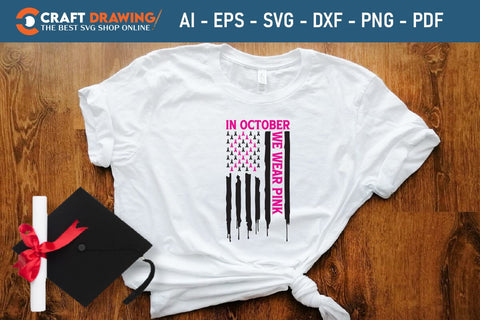 In October We Wear Pink Breast Cancer SVG, Pink Awareness Ribbon Svg, Heal Cancer Svg, Cancer Awareness Svg, Fight Cancer Svg, Cancer, Svg Files For Cricut SVG Debashish Barman 