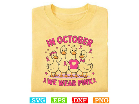 In October We Wear Pink Svg, Breast Cancer Awareness Svg, Fight Breast Cancer Warrior, Breast Cancer Clip Art SVG Creativeart88 