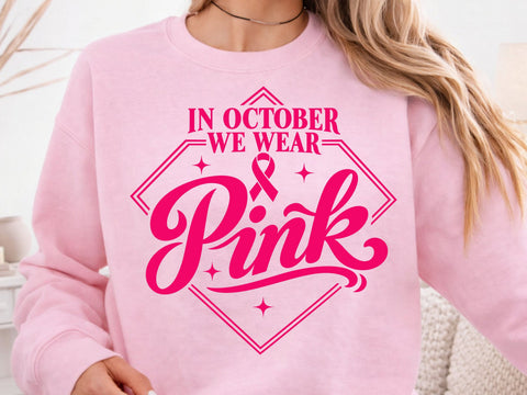In October We Wear Pink SVG PNG File SVG DesignDestine 
