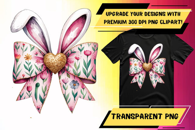 in PNG format , Engaging sublimation graphics, Easter Bow Sublimation HoodArtCraft 