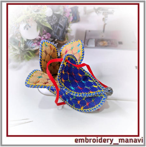 In The Hoop Embroidery Design Christmas Tree Ornament Old shoe(ITH) – Embroidery Manavi 05 Embroidery/Applique DESIGNS Embroidery Manavi 05 
