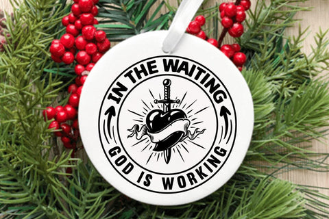 In the Waiting God is Working SVG Angelina750 