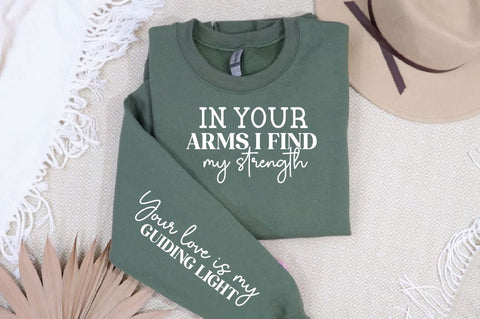 In your arms I find my strength Sleeve SVG Design, Mother's Day Sleeve SVG, Mom Sleeve SVG SVG Regulrcrative 