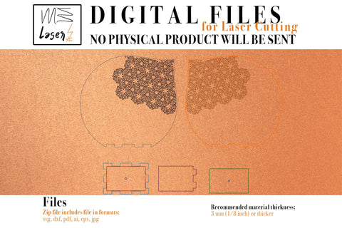 Incense Holder Deco Drop Vector File for Laser Cutter. SVG MaramadeLaser 