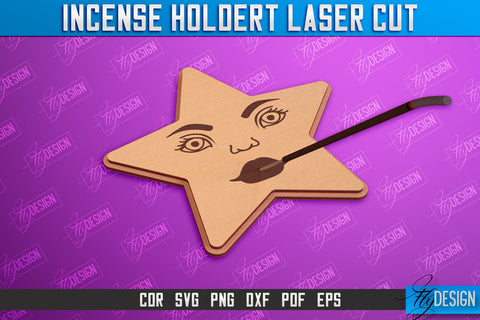 Incense Holder Laser Cut Bundle | Wooden Incense Stick Holders | Meditation | CNC File SVG Fly Design 