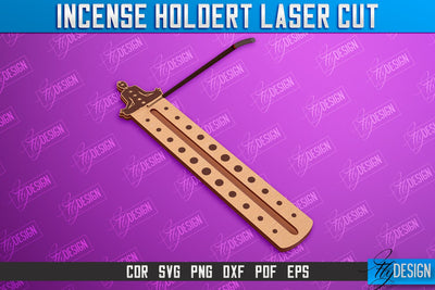 Incense Holder Laser Cut | Wooden Incense Stick Holders | Meditation | CNC File SVG Fly Design 