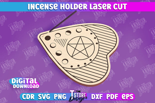 Incense Holder Laser Cut | Wooden Incense Stick Holders | Meditation SVG The T Store Design 