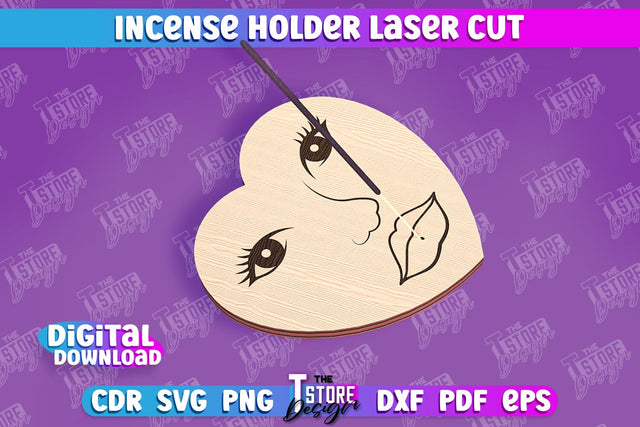 Incense Holder Laser Cut | Wooden Incense Stick Holders | Meditation SVG The T Store Design 