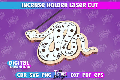 Incense Holder Laser Cut | Wooden Incense Stick Holders | Meditation SVG The T Store Design 