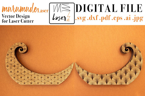 Incense Holder Twirl Vector File for Laser Cutter. SVG MaramadeLaser 